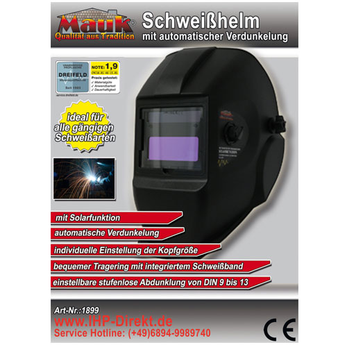 MAUK Automatik Kopfschweißschild Solar