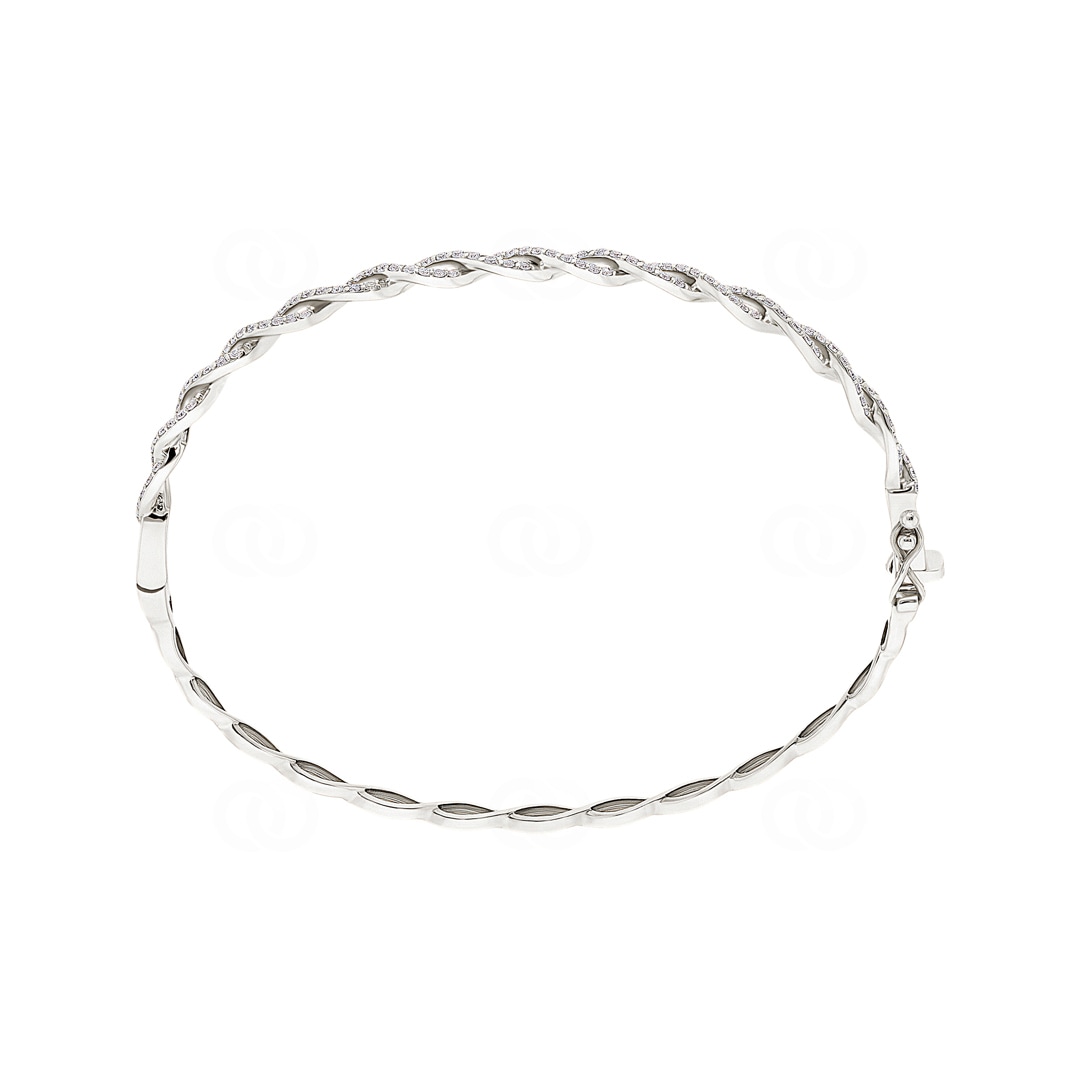 0.61 Karat Diamantarmreif 750/18 K Weissgold