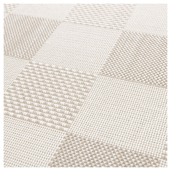 Tapis motif damier en matière recyclée - andy - beige - 160 x 230 cm