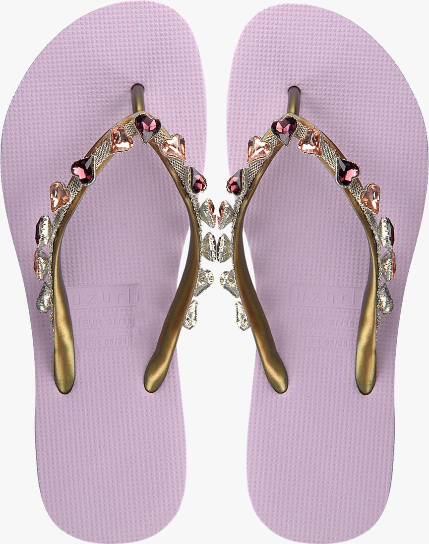 UZURII paarse uzurii teenslippers heart bronze