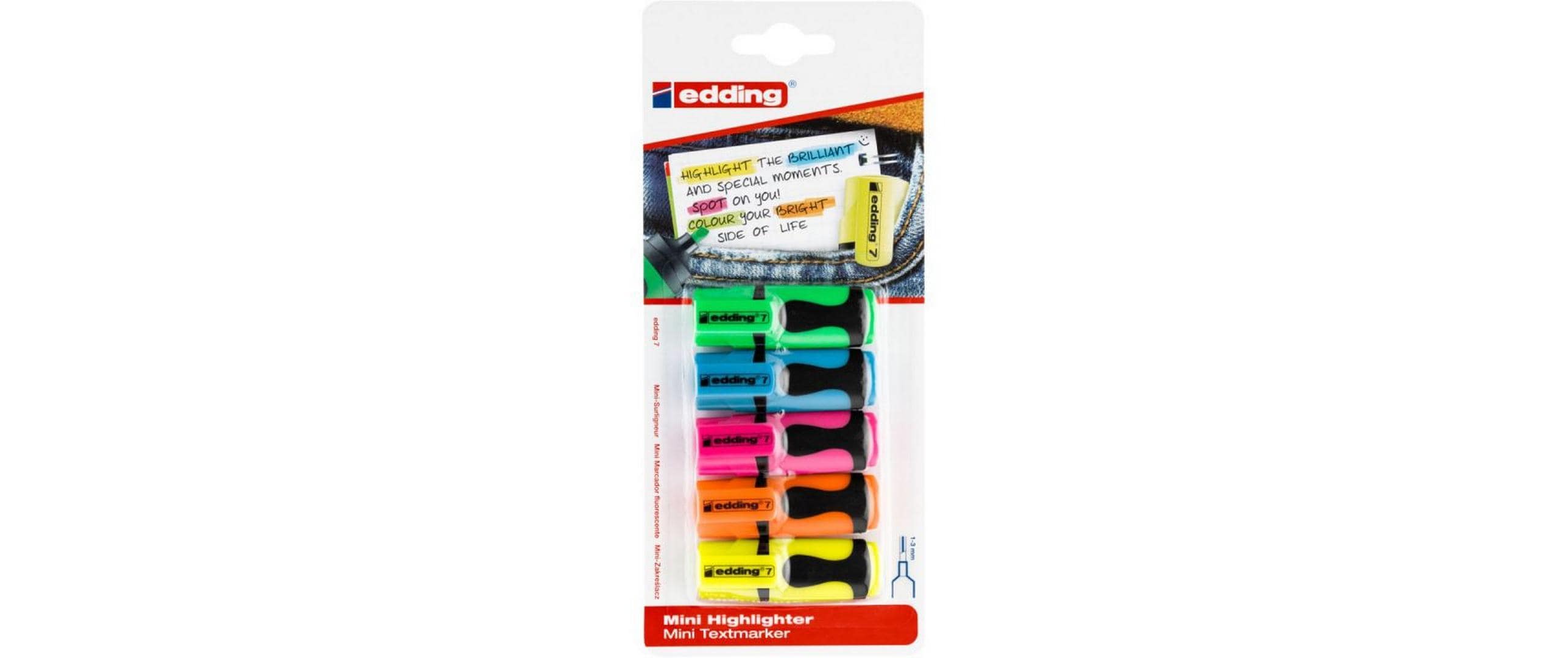 Textmarker Mini MehrfarbigTextmarker im Mini-Format