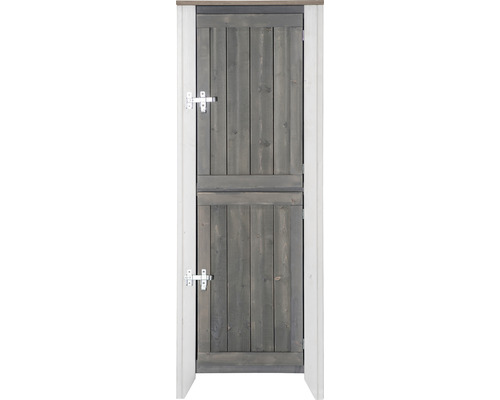 Tuinkast/buitenkeuken Konsta type 561 hoge kast incl. 2 deuren 60 x 60 x 160 cm lichtgrijs-crème