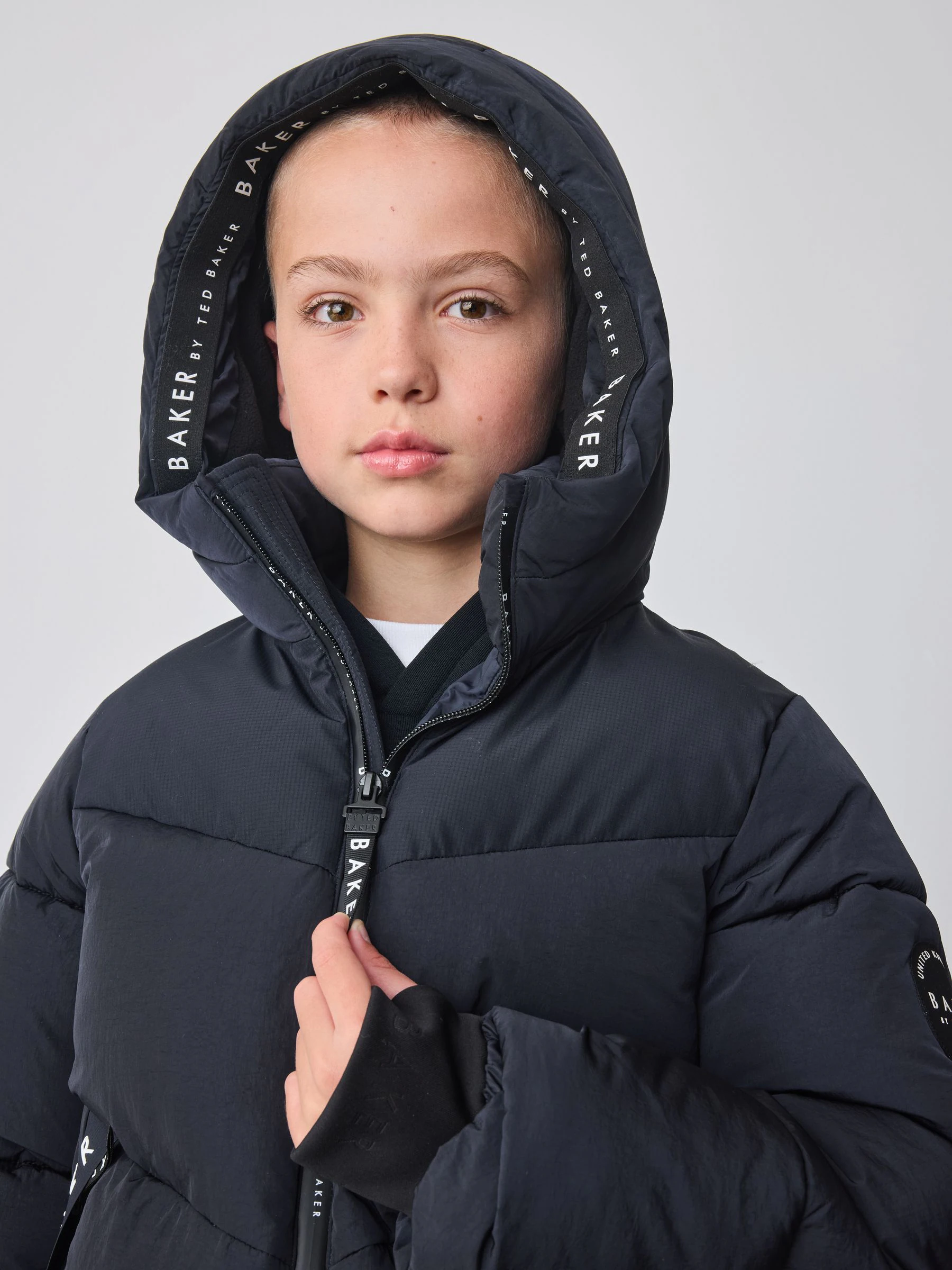 Marineblauw - Baker by Ted Baker - Regenbestendige gewatteerde jacks