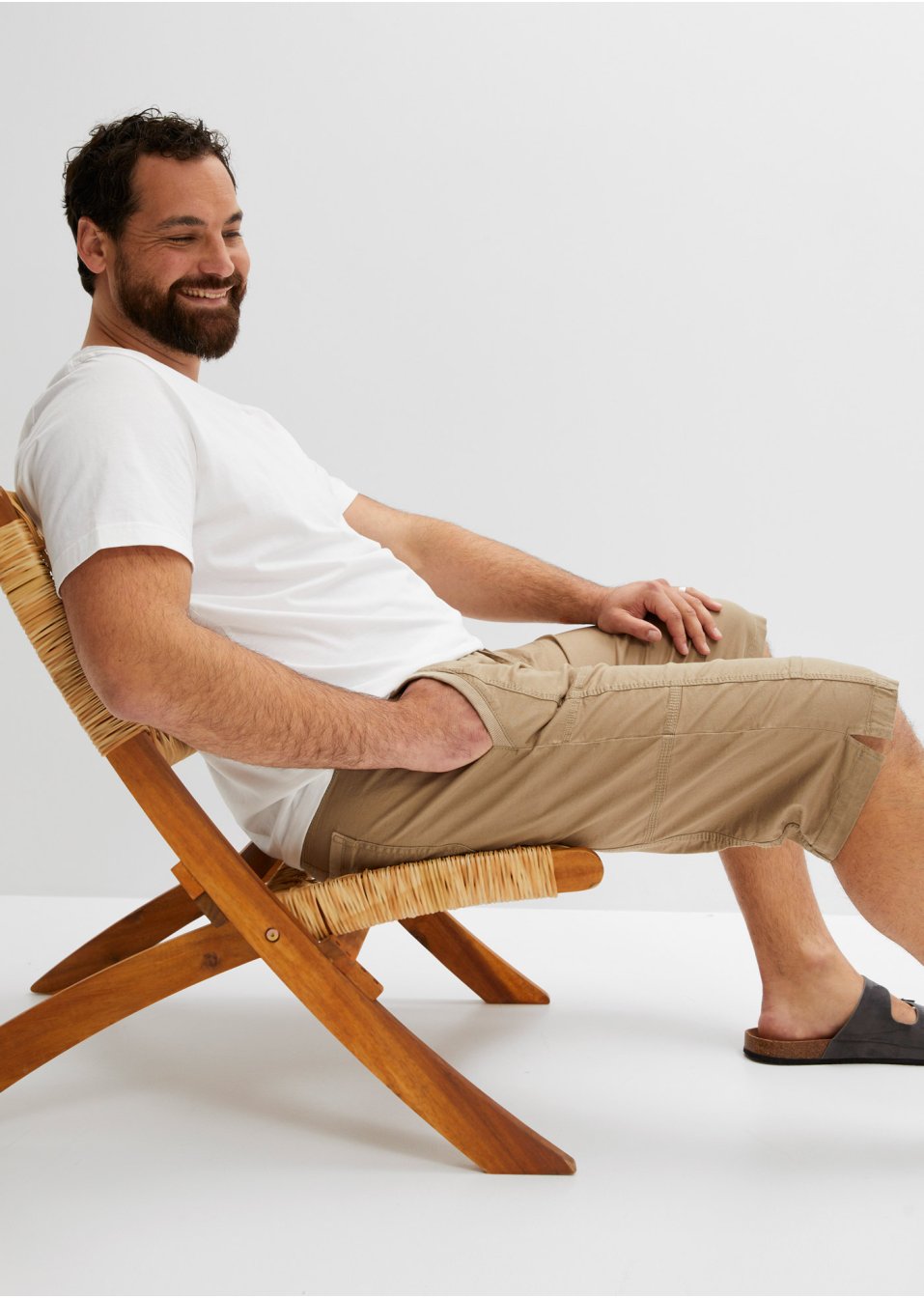 Bermuda long extensible confort pour le ventre, Regular Fit