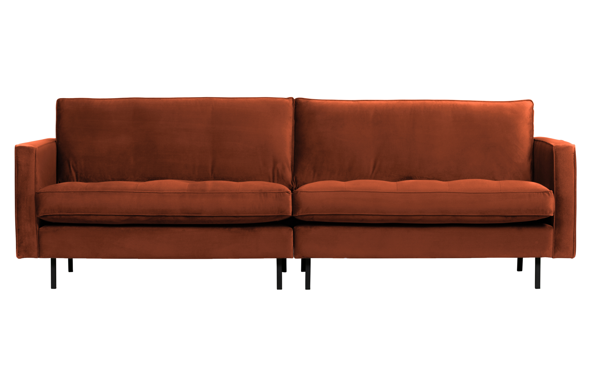 BePureHome 3-zitsbank Rodeo Classic velvet Rodeo Classic Bank 3-zits Velvet - Roest