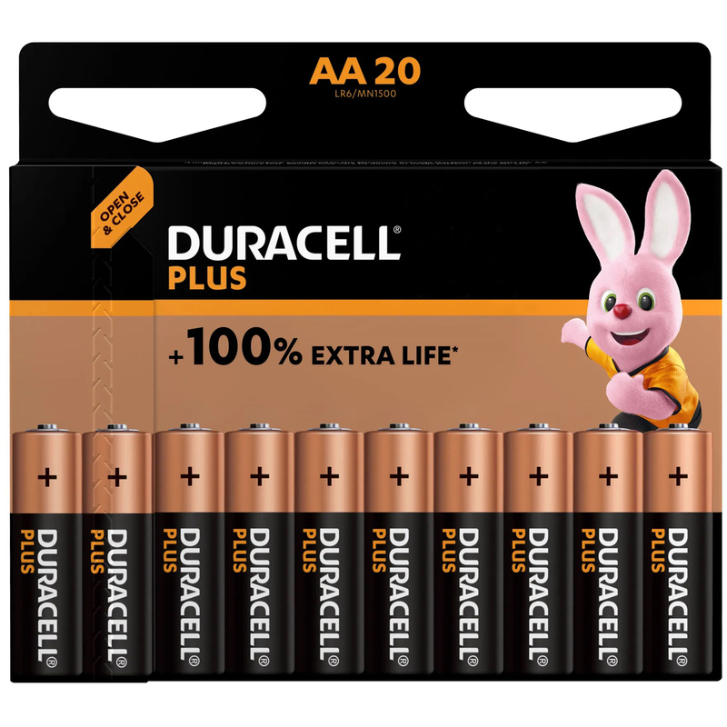 Duracell Batterien Plus, AA/LR06, 20 Stück