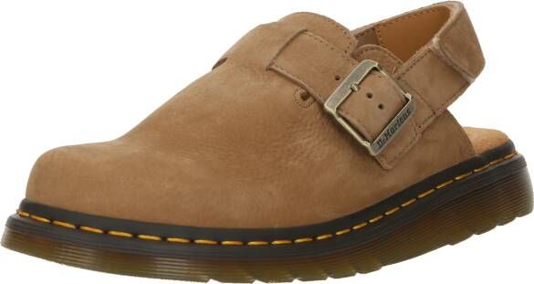 Dr. Martens Patchwork Leren Sandalen met Riptape Straps Beige Heren
