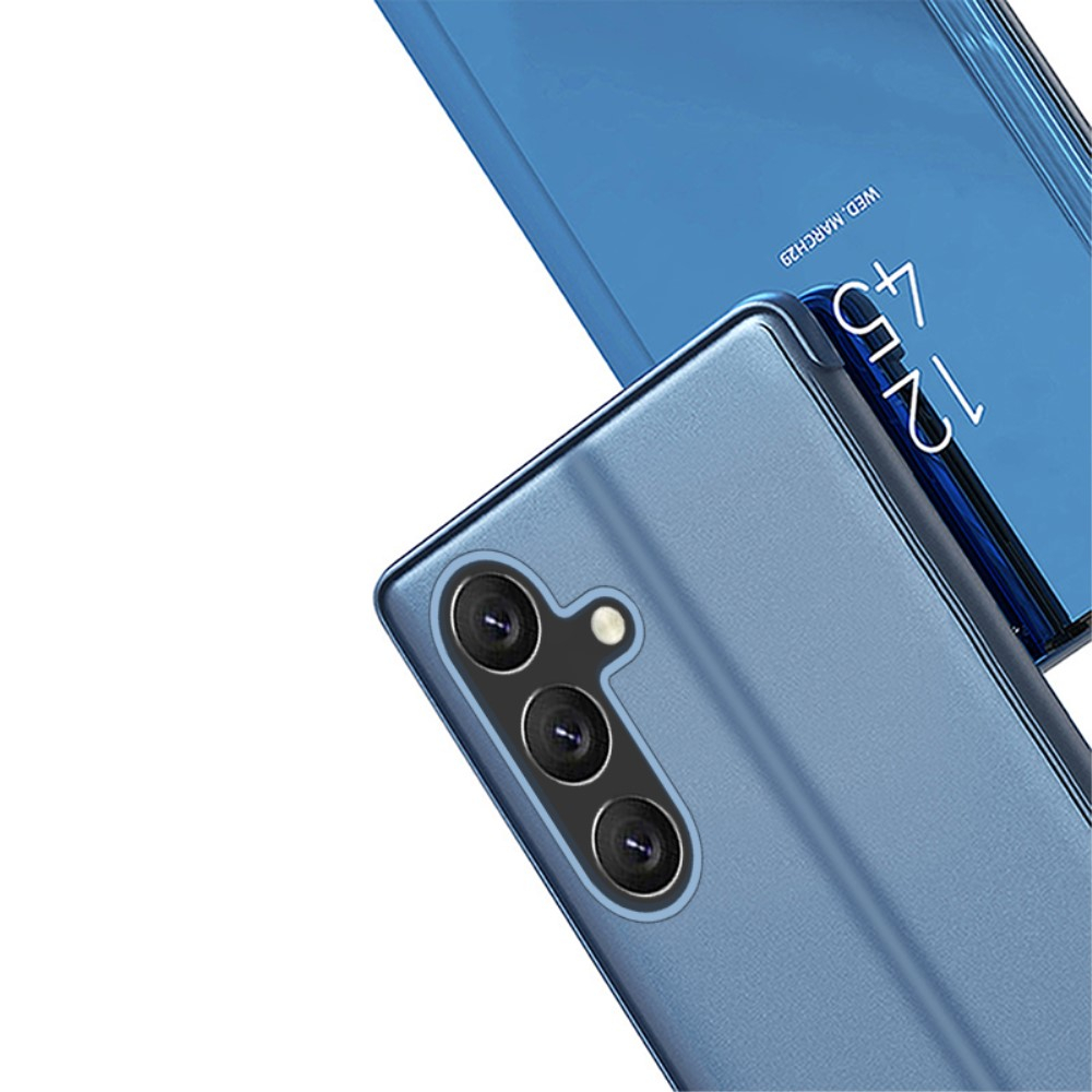 Samsung Galaxy A54 5G Clear View Standing Flip Cover Tasche - Blau