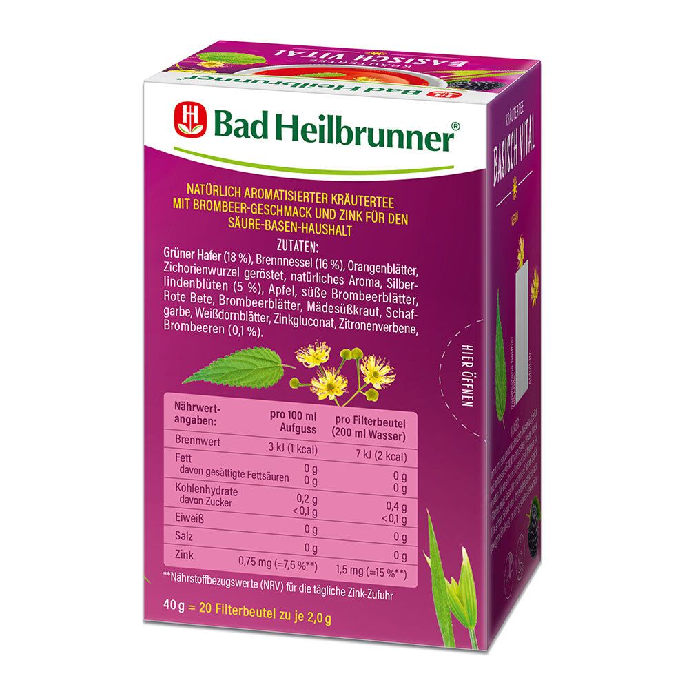 Bad Heilbrunner® Kräutertee Basisch Vital