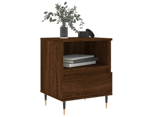 VIDAXL - Tables de chevet 2 pcs chêne marron 40x35x50 cm bois ingénie...