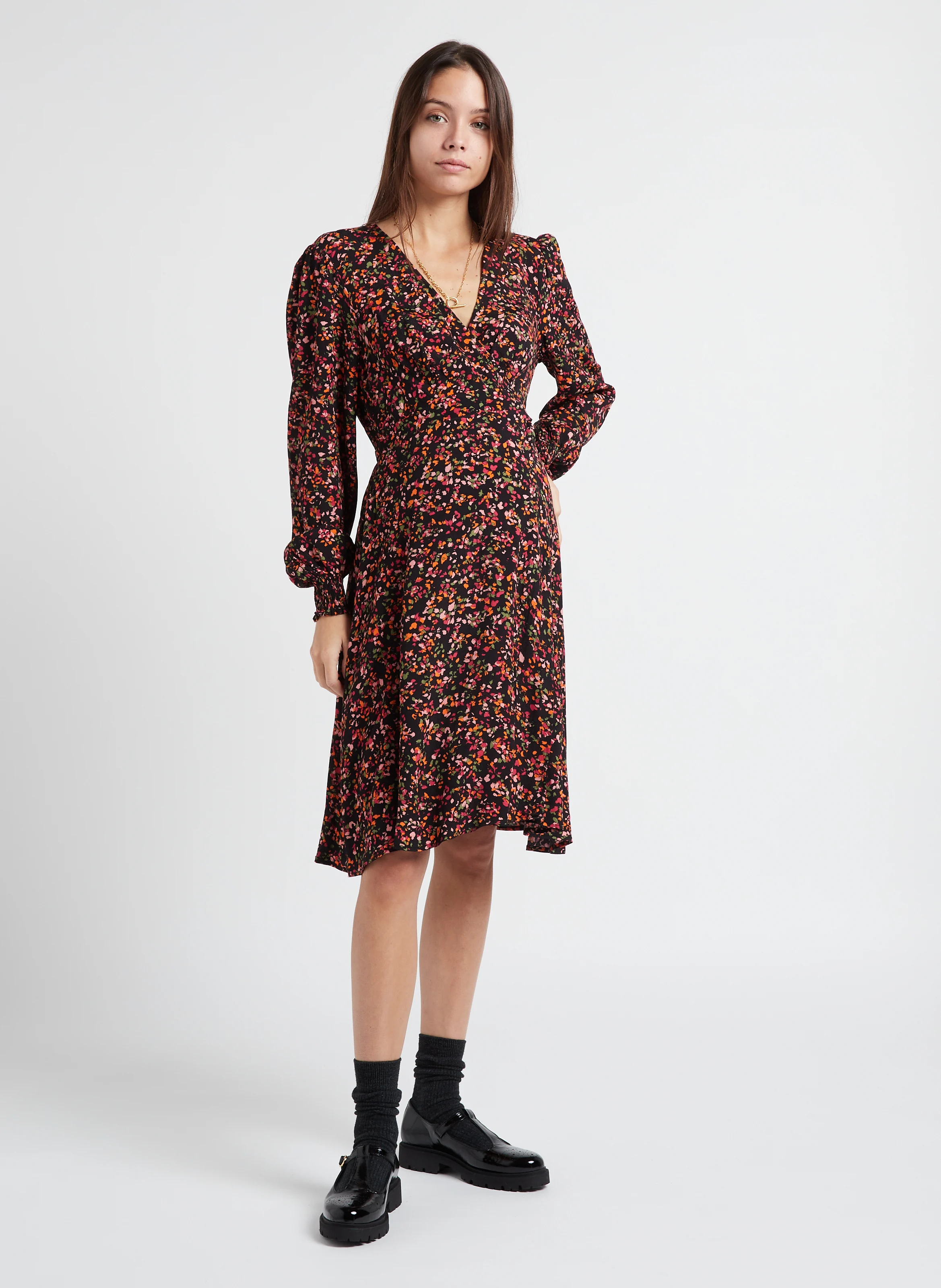 ANNIKA - Robe col V cache-cur| Multicolore