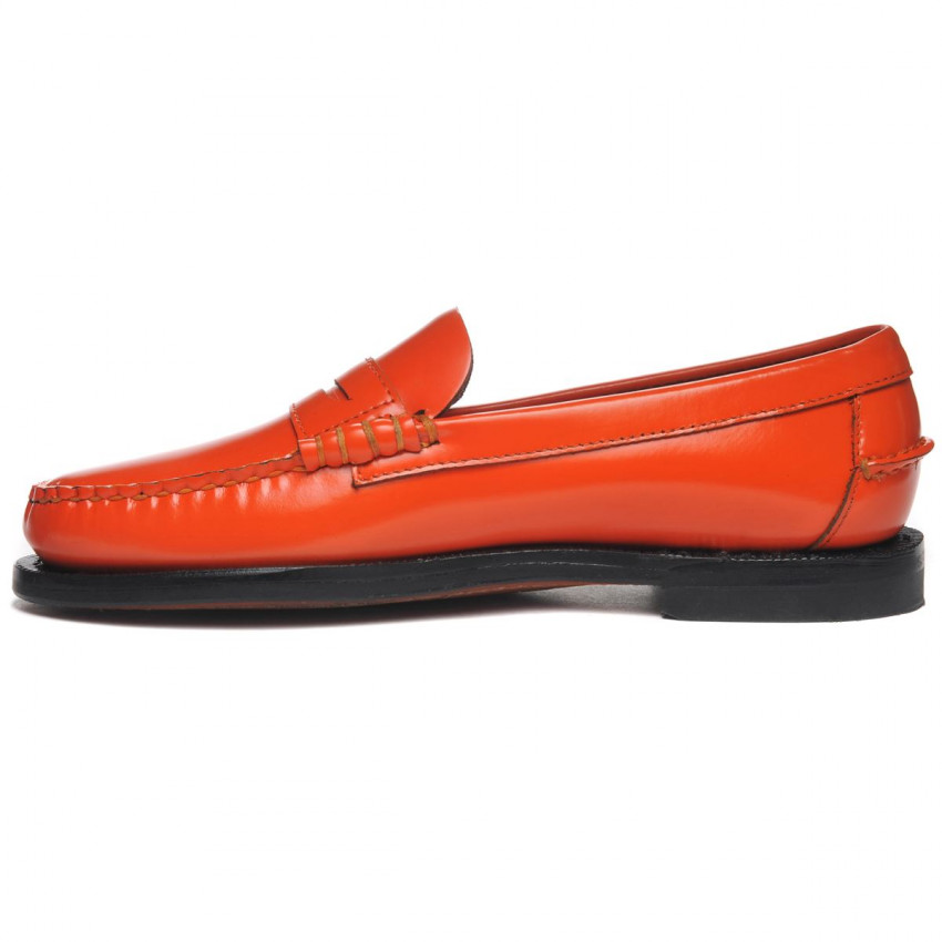 CLASSIC DAN ORANGE OUTSIDERS MOCASSIN-Mocassin pour homme en cuir pleine fleur