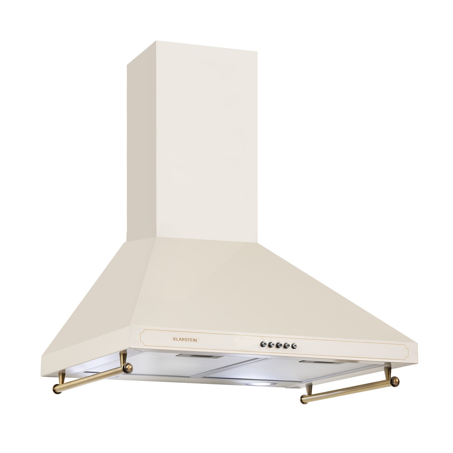 Victoria Dunstabzugshaube 60cm Retro-Design 644,5m³/h 2 LED-Lampen Elfenbein