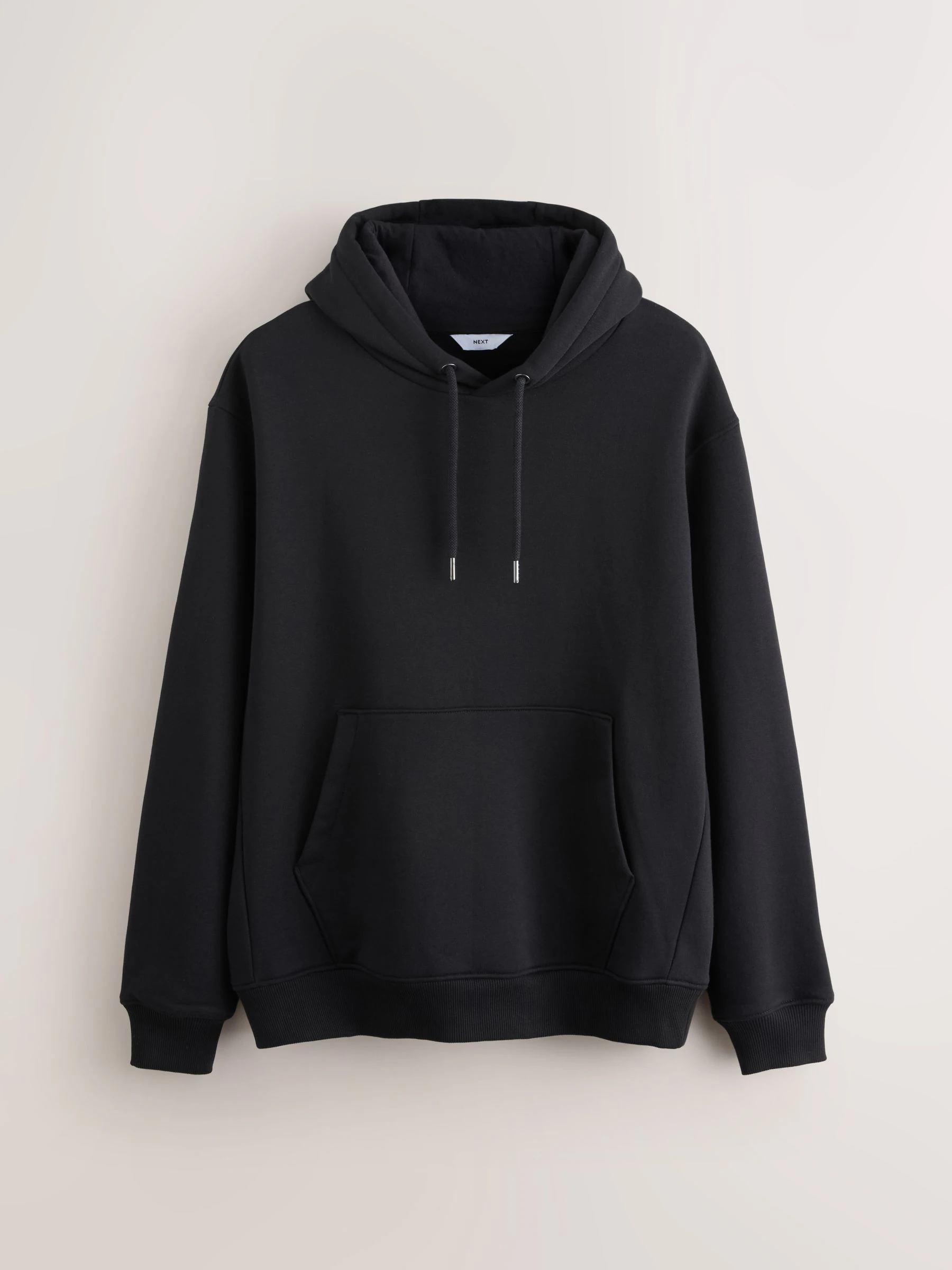 Zwart - Normale Pasvorm - Zwaargewicht Cotton Rich Jersey Hoodie