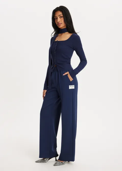 Pintuck broek blauw (BLW.D)