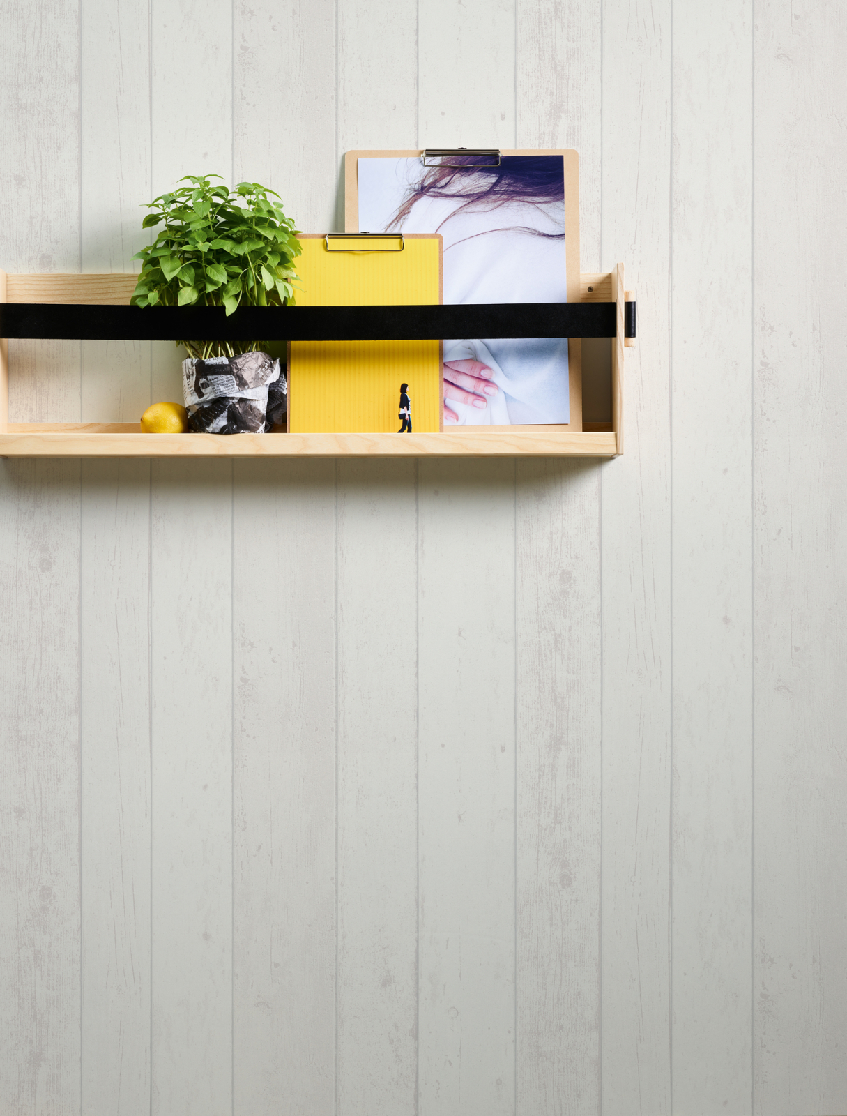 Vinyltapete SIMPLY WHITE 3 - grau-weiß - Holz - 10 Meter