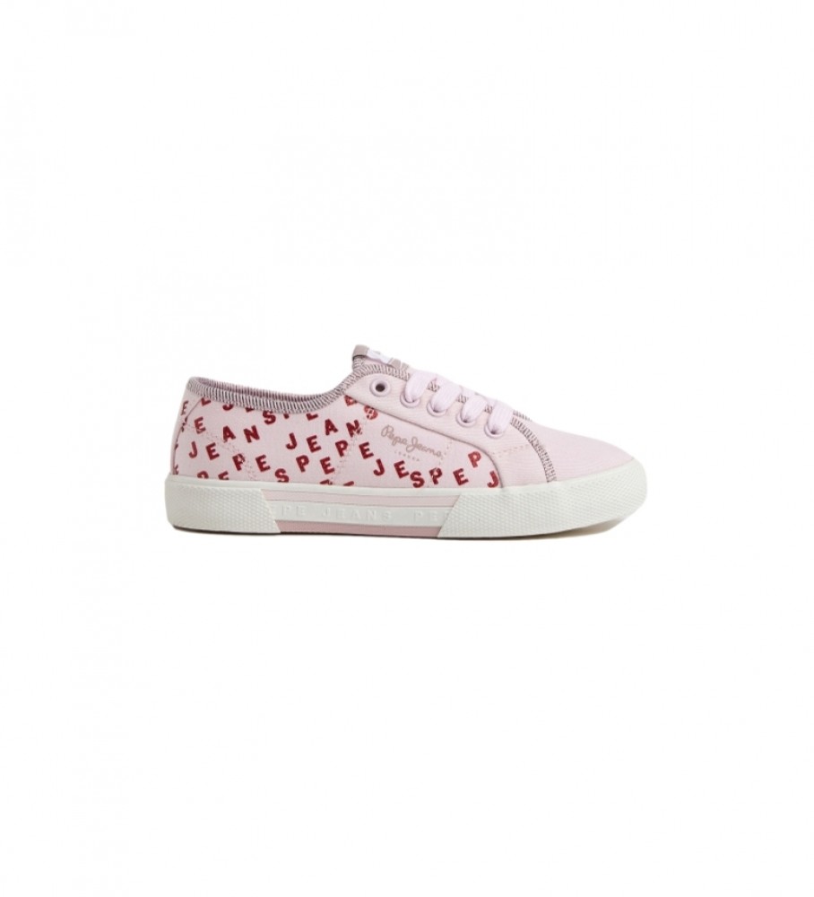 Tênis básico Pepe Jeans Brady Shine rosa