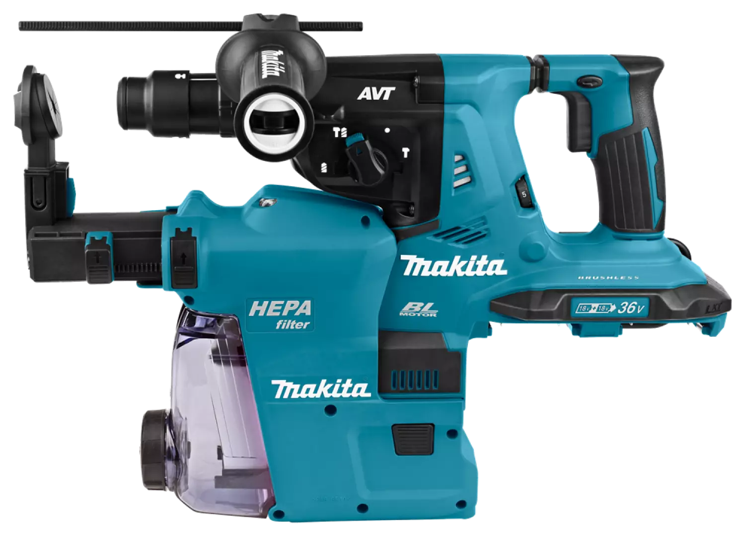 Makita DHR281ZWJ 36V (2x18V) Li-Ion Accu SDS-Plus Combihamer body in Mbox - 2,9J