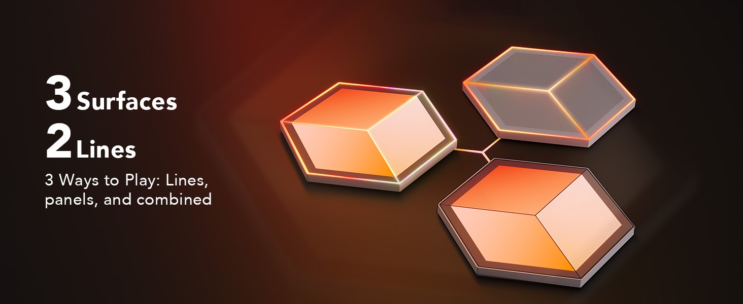 Govee - Glide Hexagon Lys Panels Ultra Ekspansionspakke – 2 Paneler til H606AC81