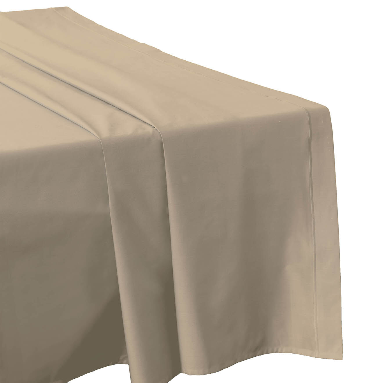 United by PDC Drap plat 100% Percale de Coton ficelle