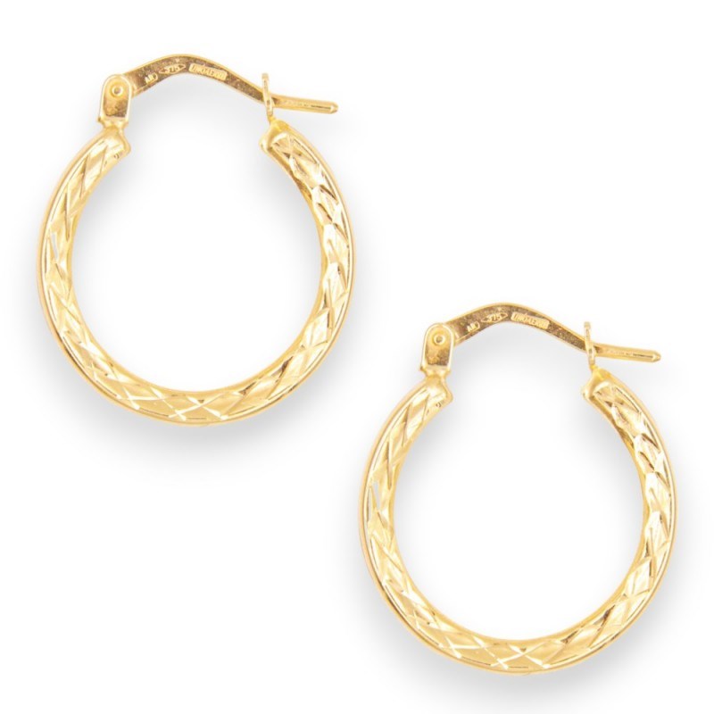 Boucles d'Oreilles Créoles - Or Jaune - Femme