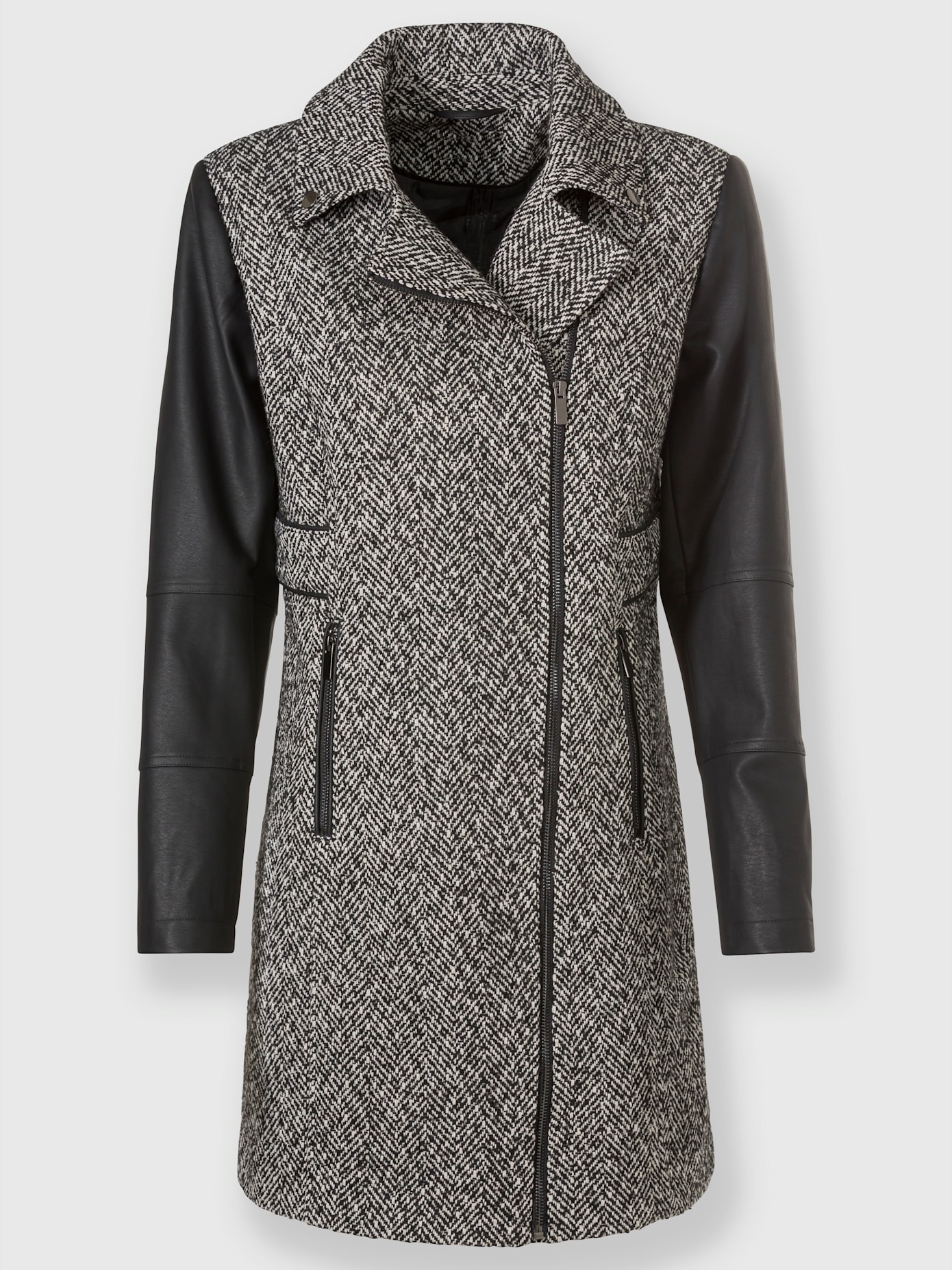 Veste mélange de matières tendance