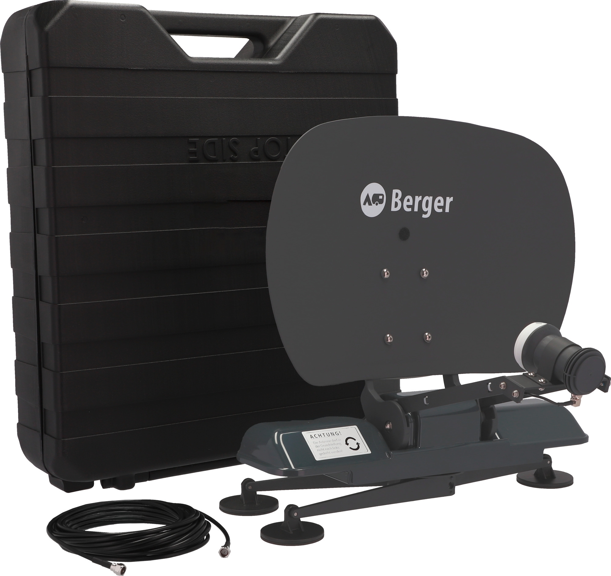 Berger Pathfinder 2.0 faltbare vollautomatische Sat-Anlage Grau