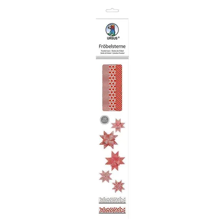 URSUS Fröbelsterne Geometrisch rot/weiß