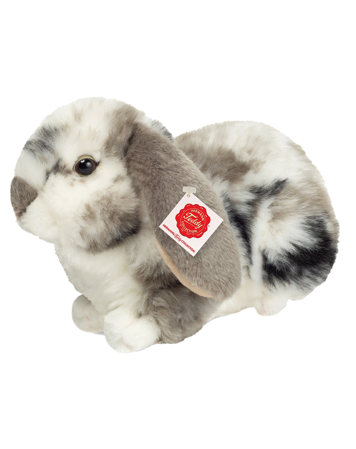 Kuscheltier WIDDERKANINCHEN (23 cm) in grau/weiß