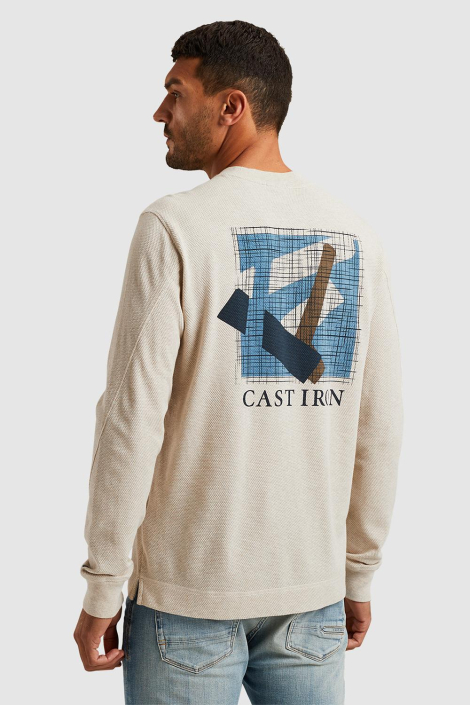Cast Iron beige heren t-shirt