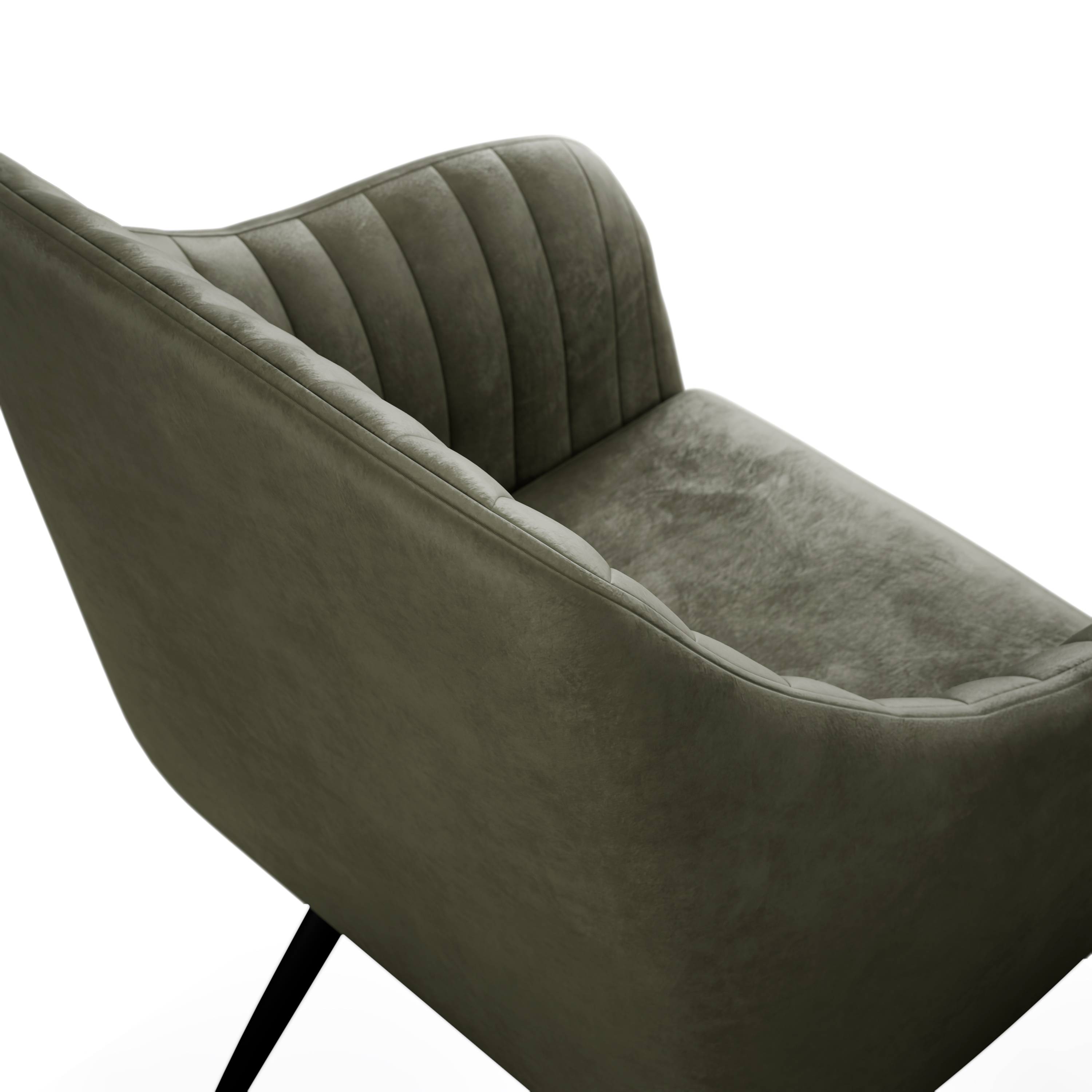 Esszimmerstuhl Samt LEE 2er Set olive