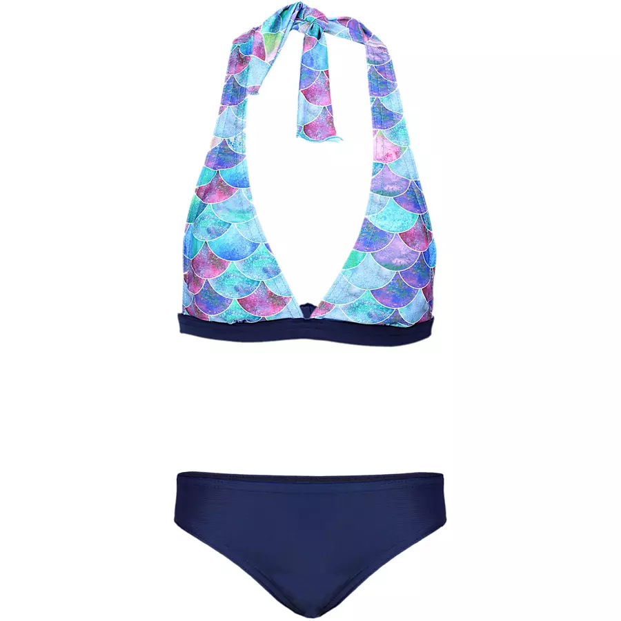Aquarti Mädchen Bikini Set Zweiteilig Bikinislip Bustier dunkelblau