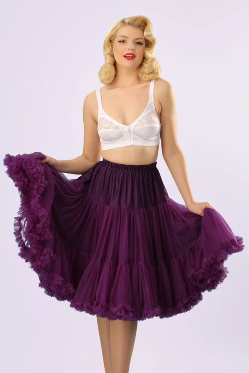 Banned Retro Lola Lifeforms Petticoat in Aubergine