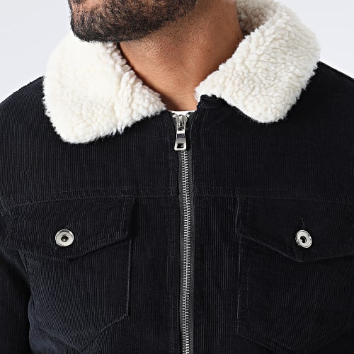 Veste Col Mouton MA21009 Bleu Marine