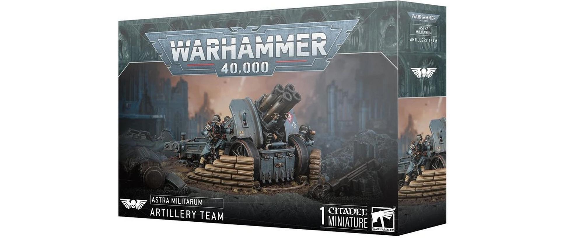 Figur Warhammer 40.000 Astra Militarum: ArtilleriemannschaftWarhammer 40.000, Artilleriemannschaft – Bausatz