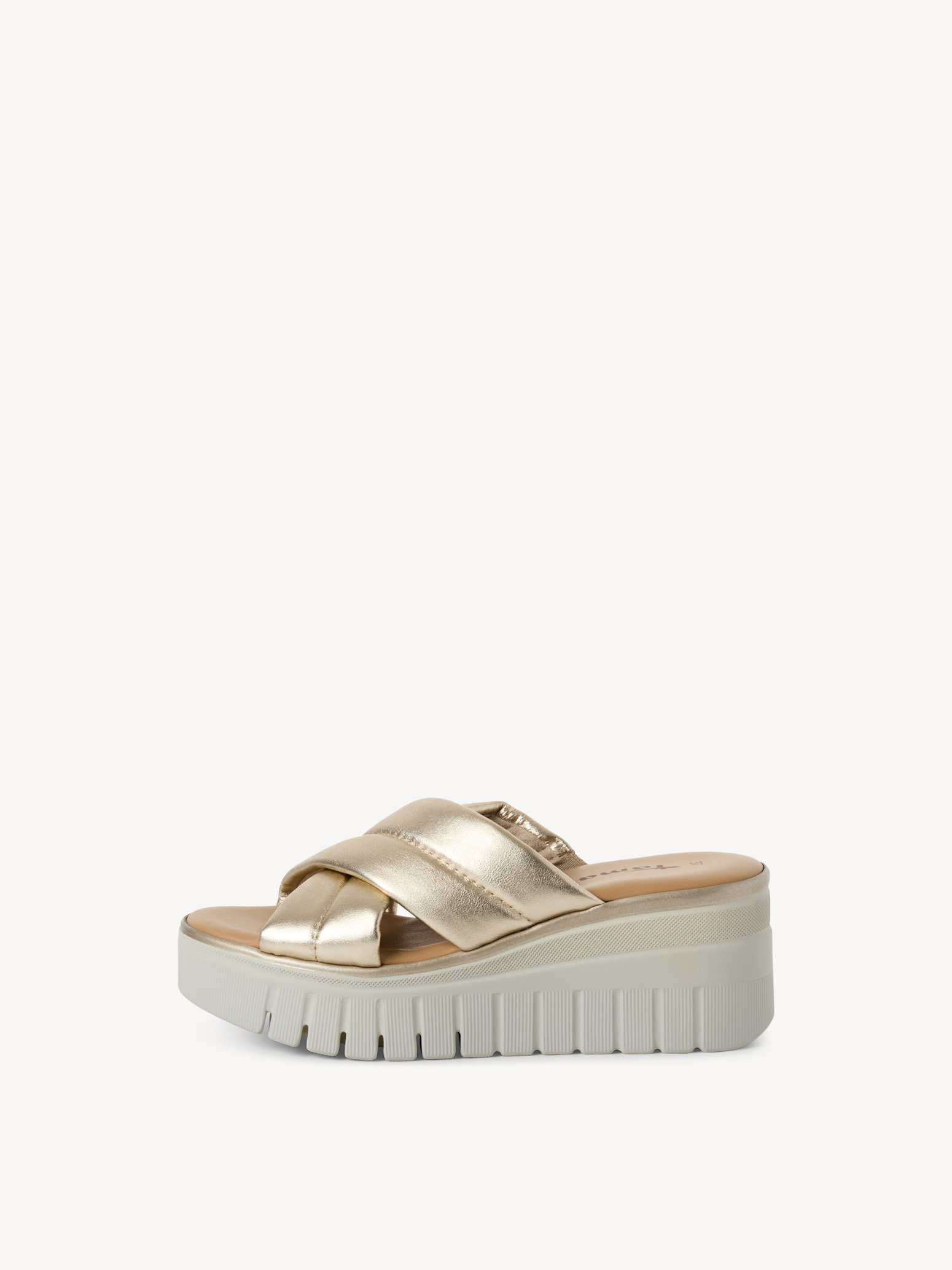 Leren Slipper - goud