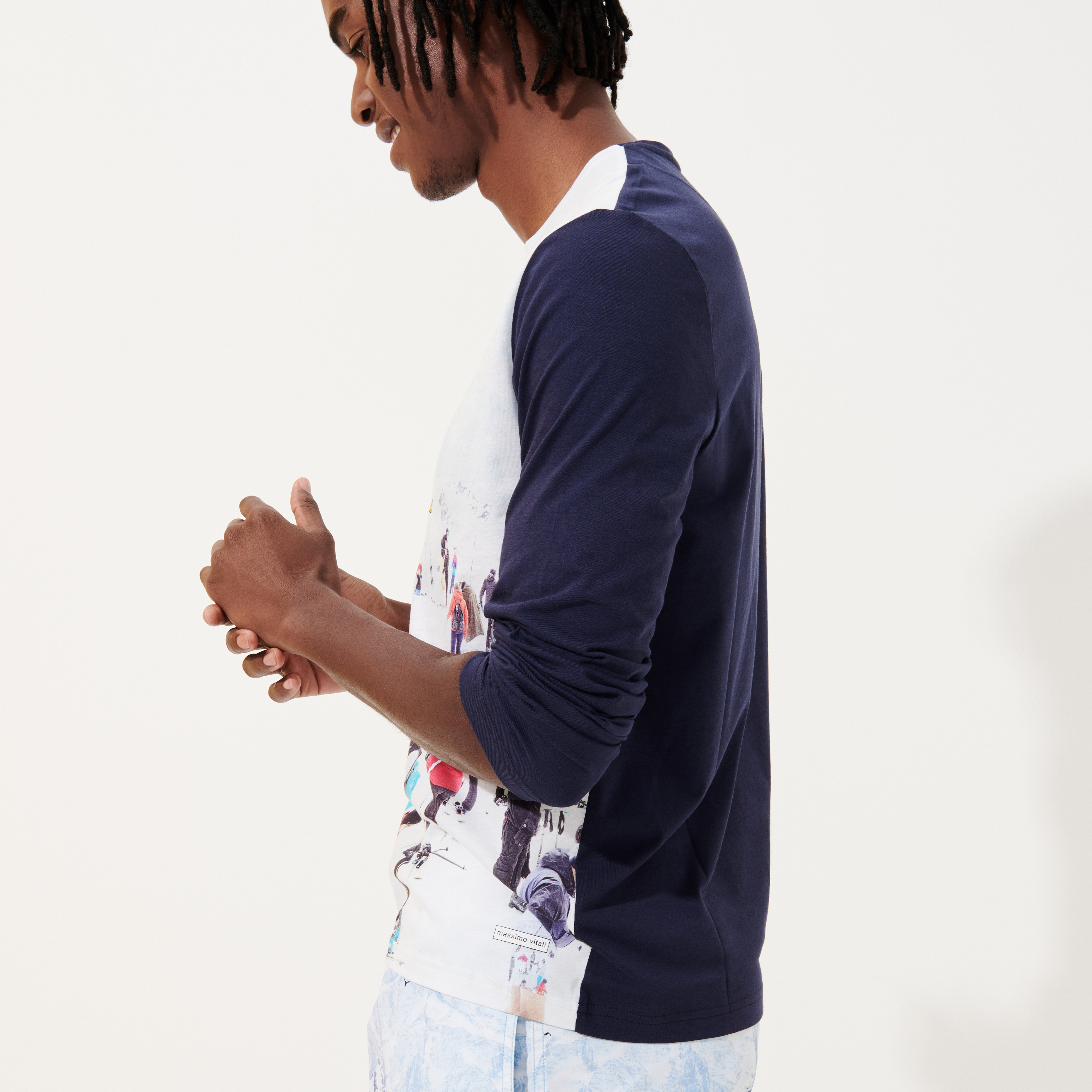 T-shirt manches longues homme Ski- Vilebrequin x Massimo Vitali