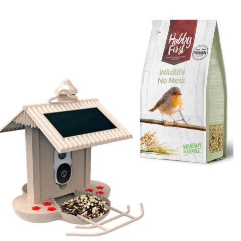 Hibird -Hibirds Smart Bird Feeder with 1080HD camera+ No Mess wildlife Birdfeed 4 kg
