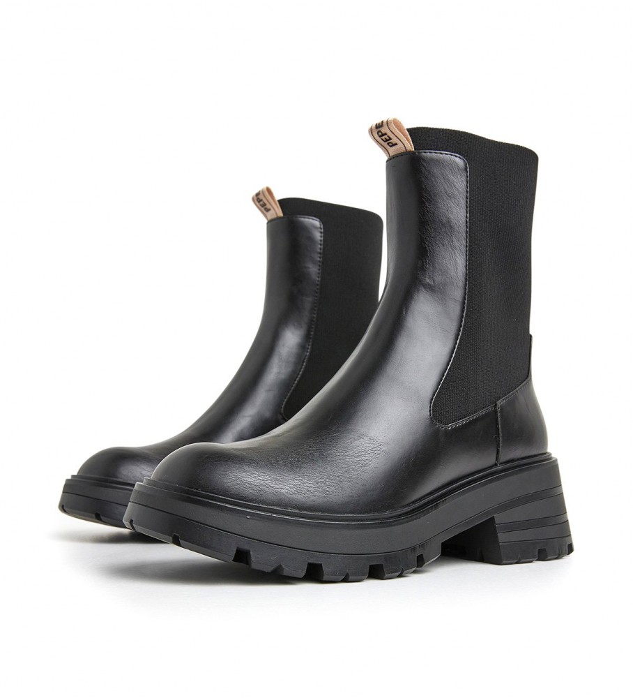 Botas pretas de cano curto Pepe Jeans Soda Plus