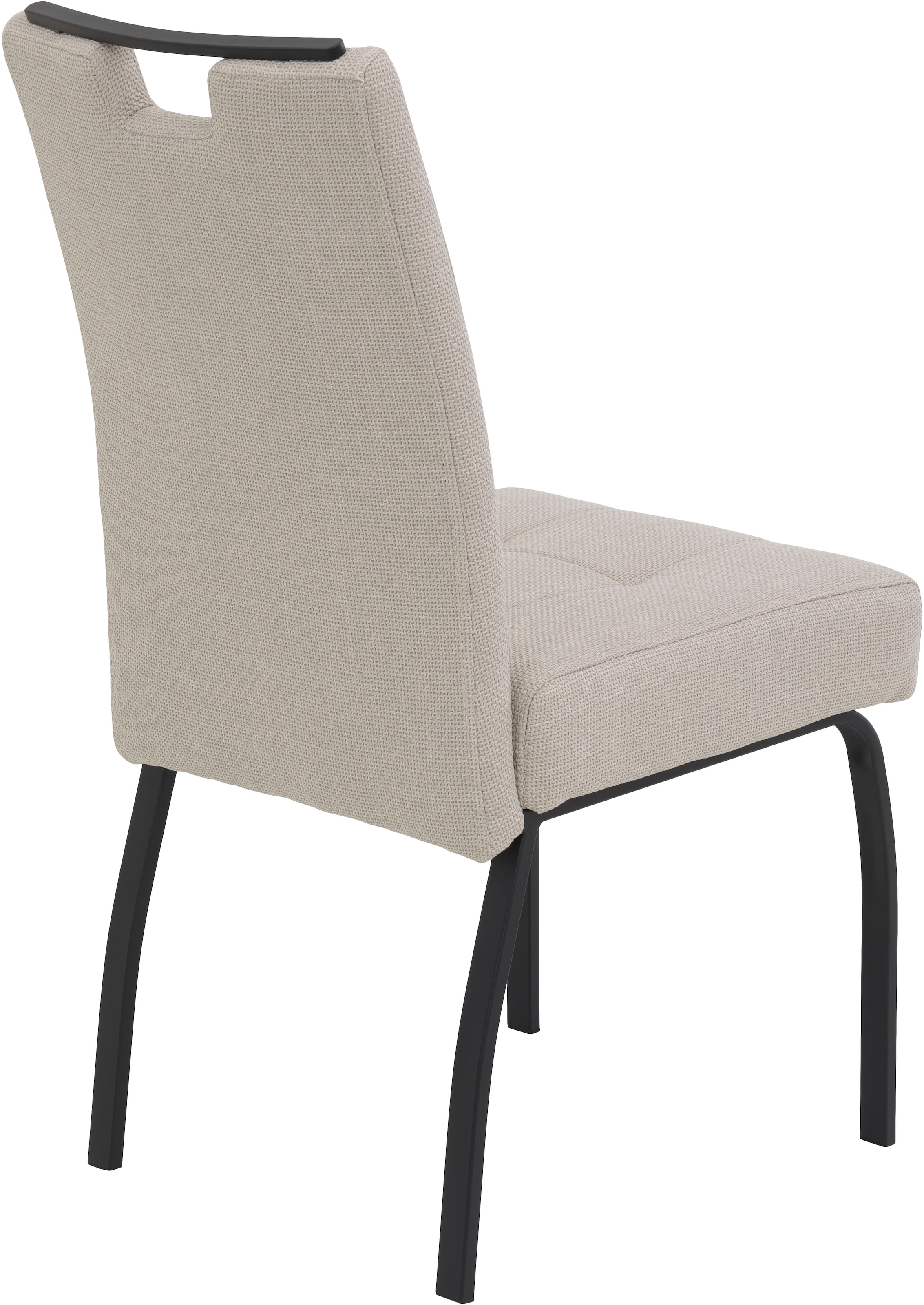 HELA 4-Fussstuhl »LINZ, Esszimmerstuhl, Komfortstuhl« (Set) 2 Stk.XL-Sitz,elegante Griffleiste,Komfortsitz mit Federkern,140kg belastbar