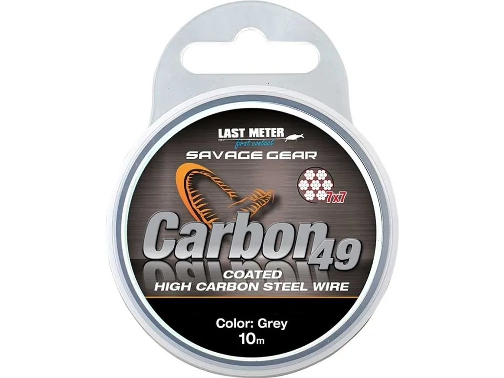 Savage Gear Carbon49 0.48mm 11kg 24lb Coated Grey 10m (54895)