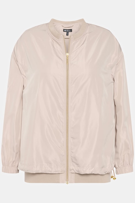 Jacke, Tunnelzug, Collegekragen, 2-Wege-Zipper