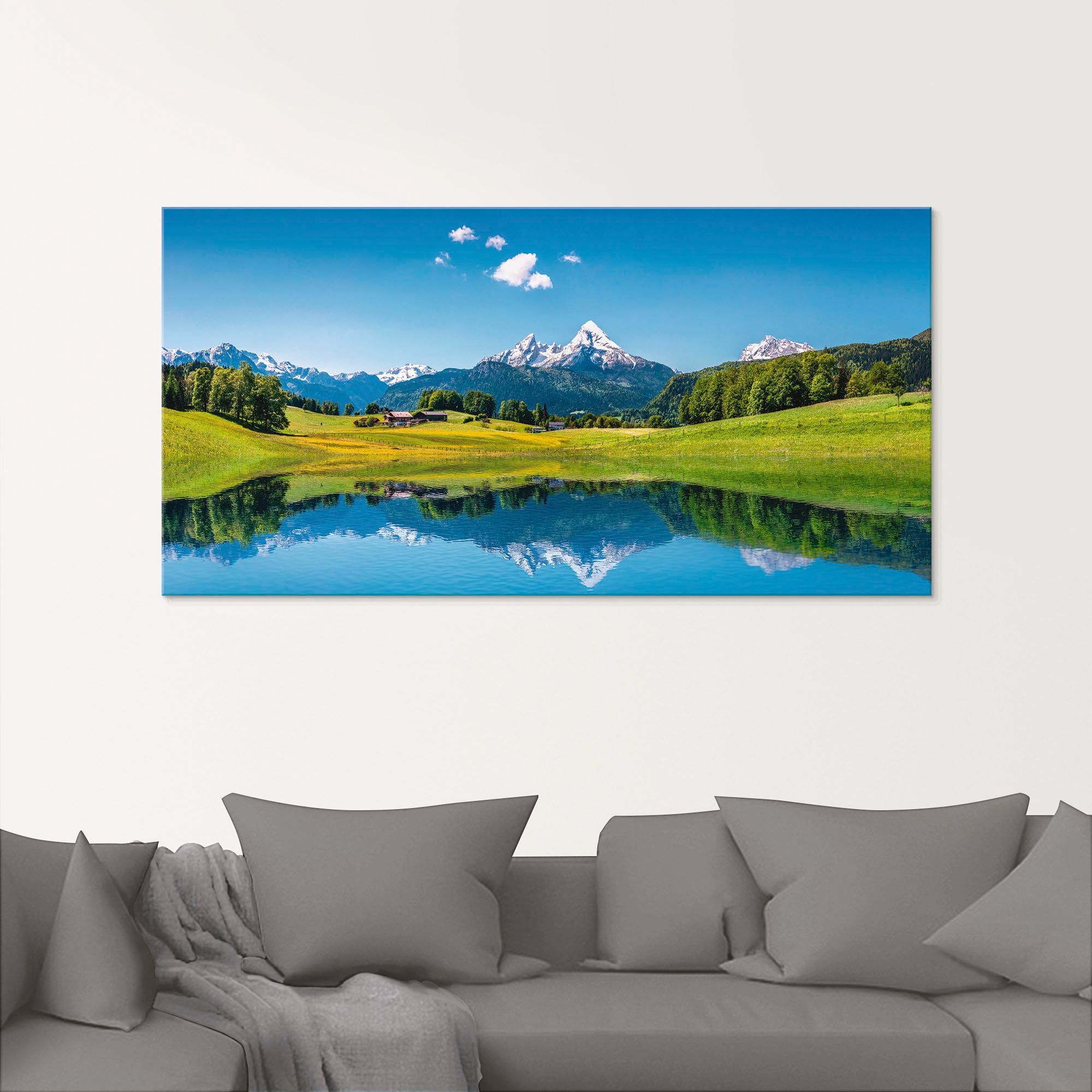Artland Glasbild »Landschaft in den Alpen« Berge 1 Stk. tlg. in verschiedenen Grössen
