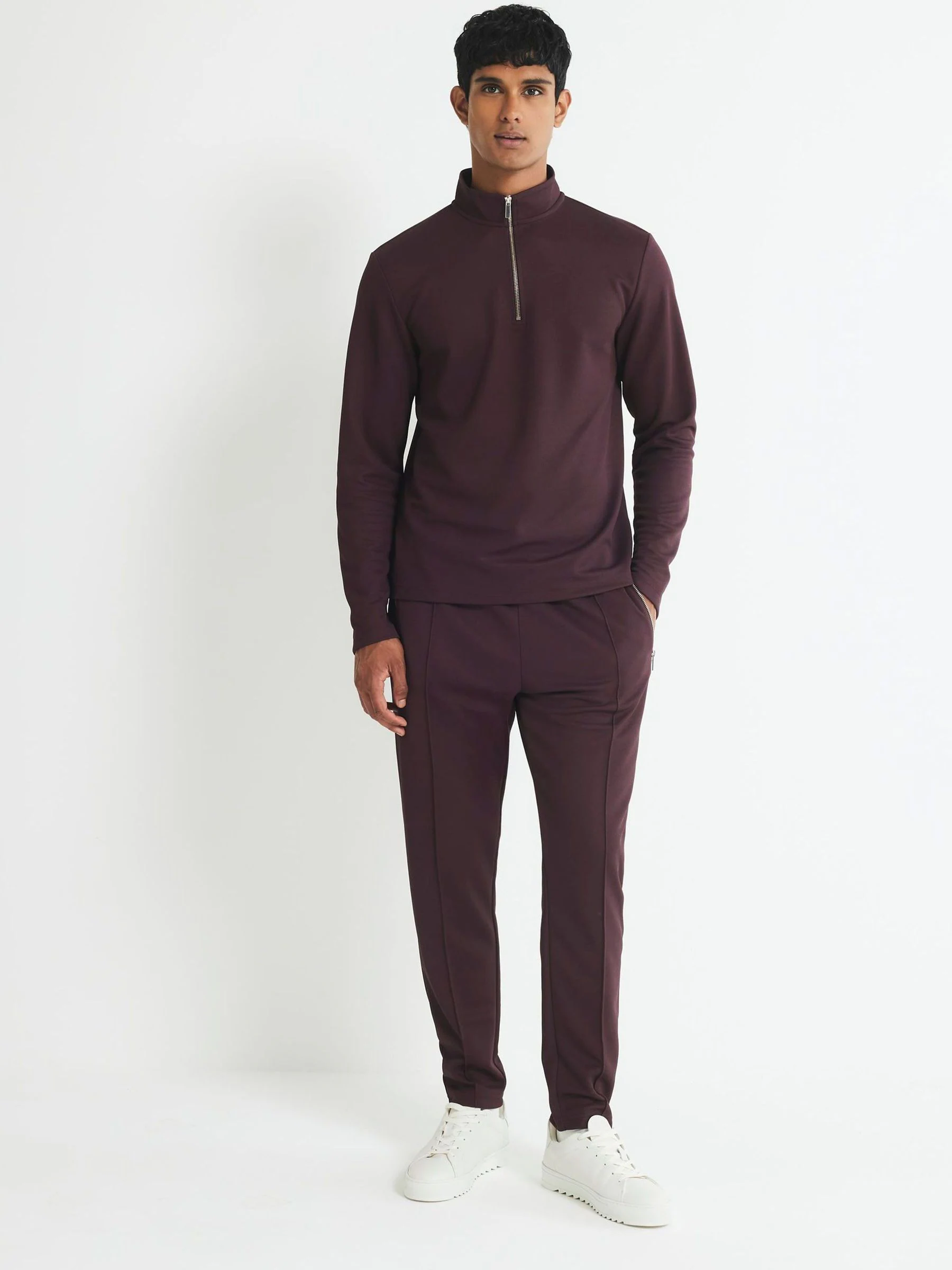 Rood - River Island Slim Fit Pique Jogger
