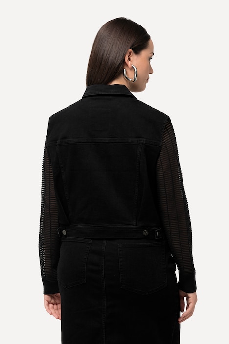Jeansweste, Boxy Fit, Hemdkragen, Metallknöpfe