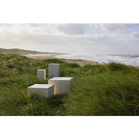 Dice sofabordssæt - beige marmorlook