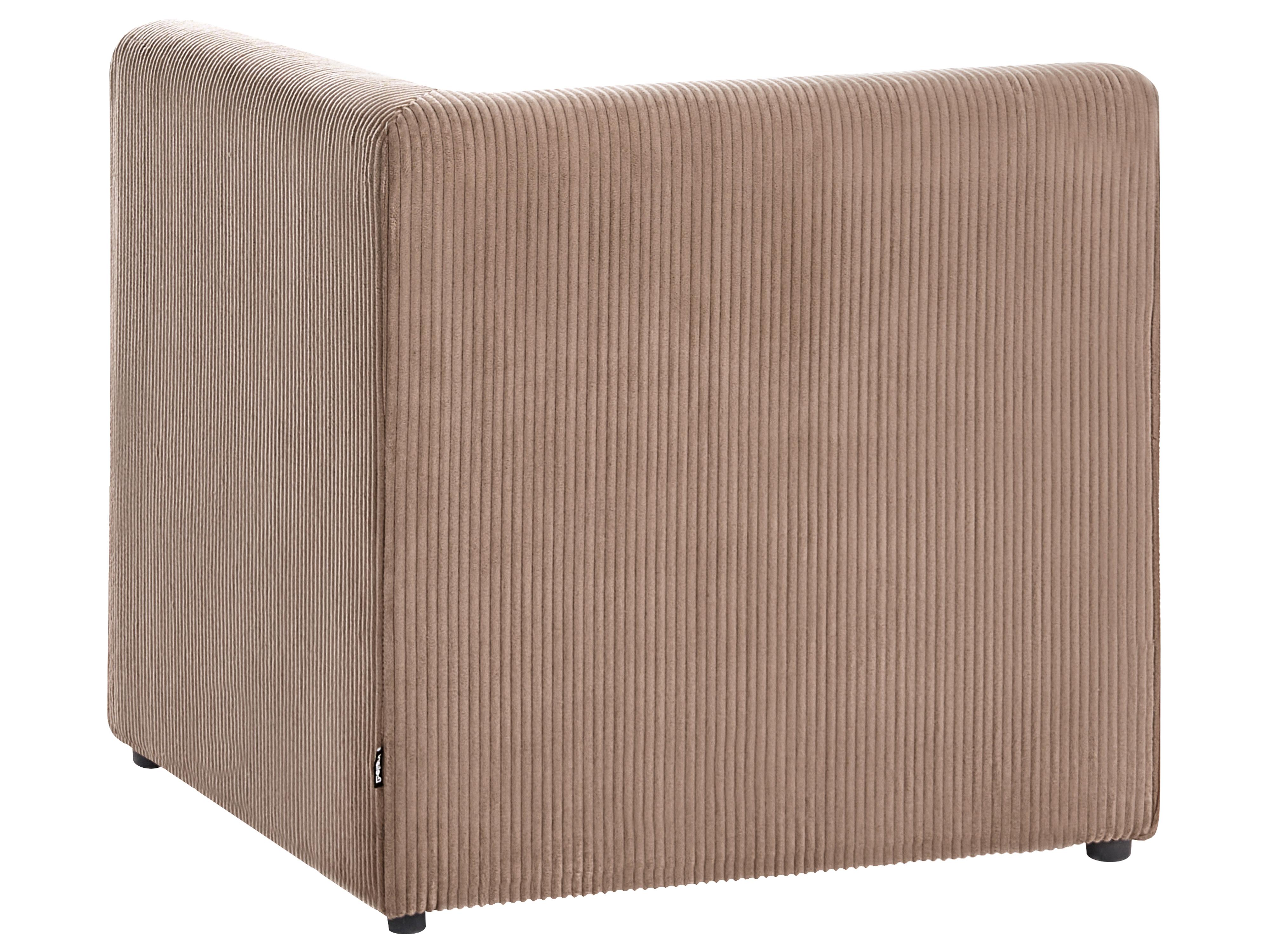 Modulaire hoekbank 4-zits LEMVIG Corduroy Zandbeige rechtszijdig