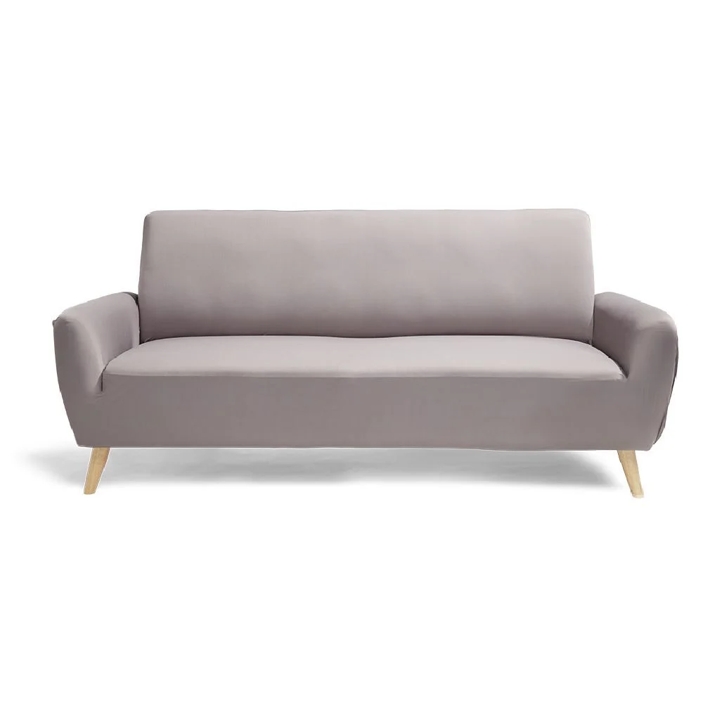 Protège canapé extensible 3 places uni gris 195 à 230 cm