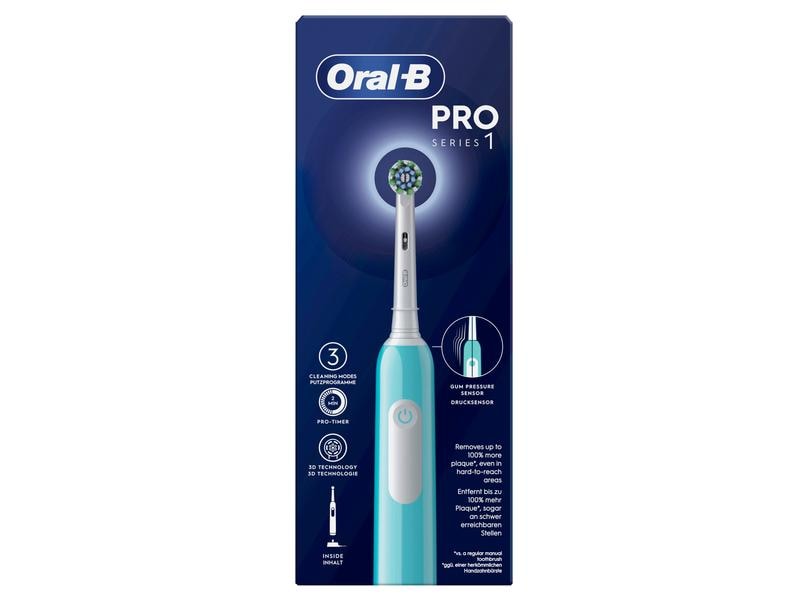 Oral-B Rotationszahnbürste Pro 1 Cross Action Caribbean Blu Elektrische Zahnbürste