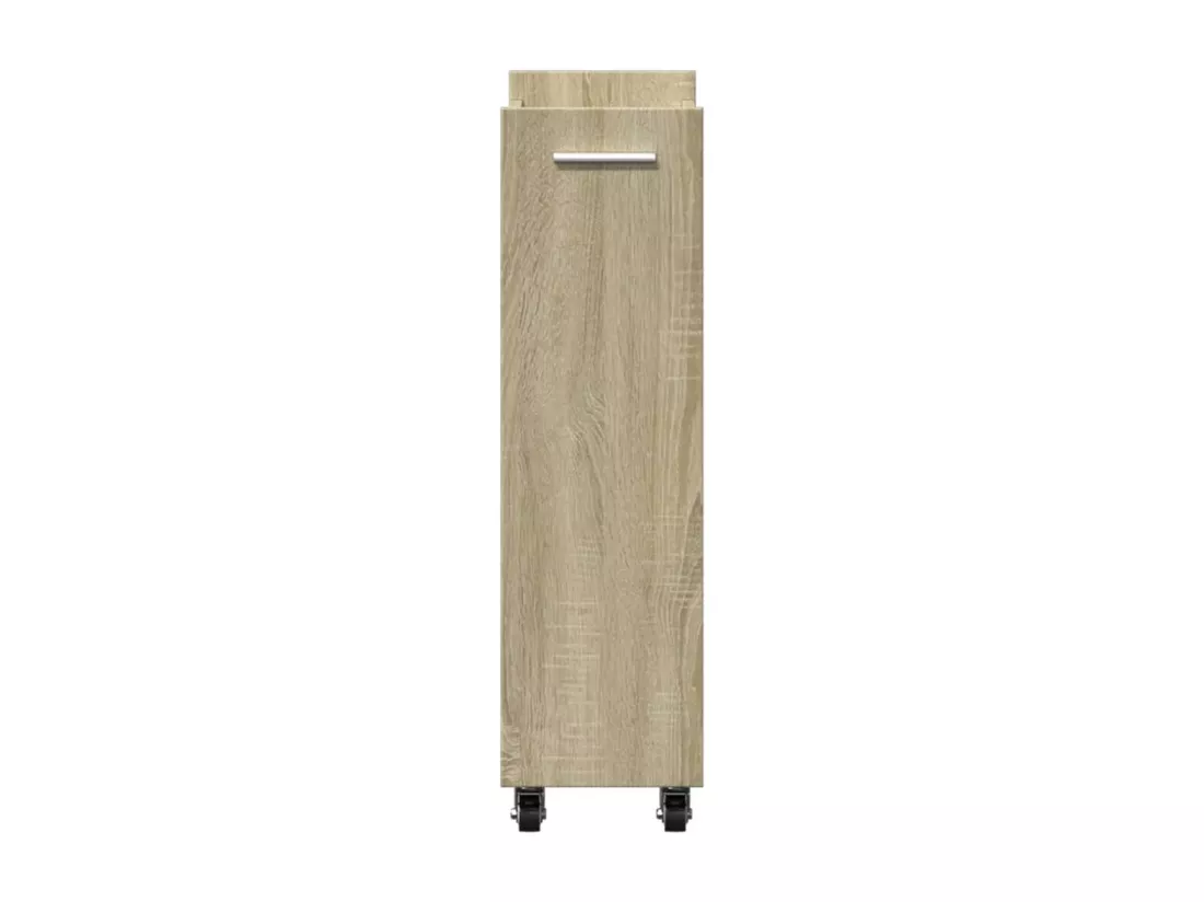 Armoire avec roues chêne sonoma 60x22x79 cm bois d'ingénierie
